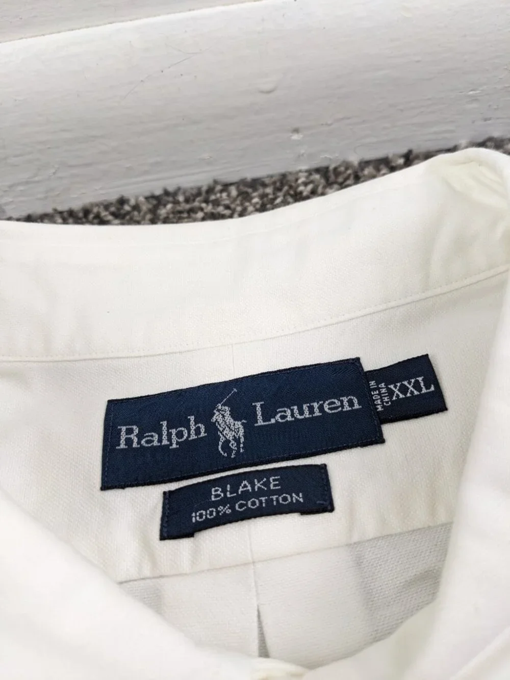 Vintage Polo Ralph Lauren Shirt Ski Bear Oxford L/S Button Down Mens 2XL *Flaw